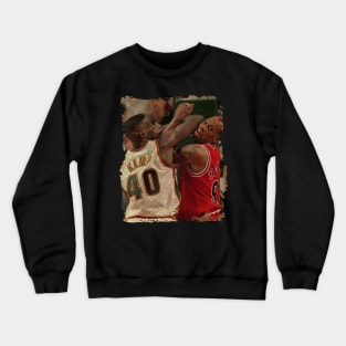 Shawn Kemp vs Dennis Rodman, 1996 Crewneck Sweatshirt